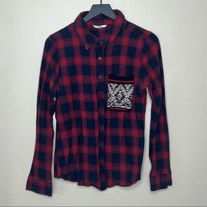 BKE Flannel with Knitted Pocket